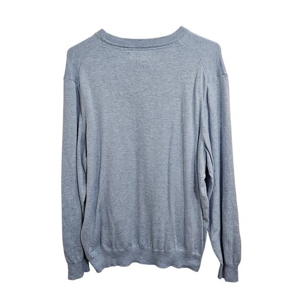 Christian Lacroix Mens Light Blue Sweater Blue Pima Cotton Silk Cashmere Size XL - Picture 3 of 6